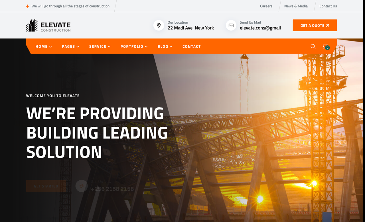 Elevate Construction WordPress Theme